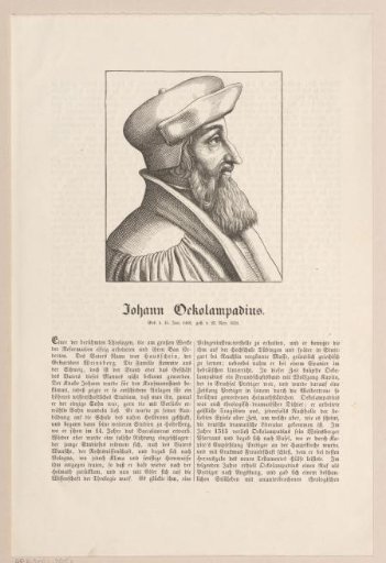 Portrait of Johannes Oecolampadius