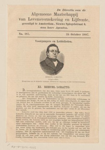 Portrait of Rehuel Lobatto