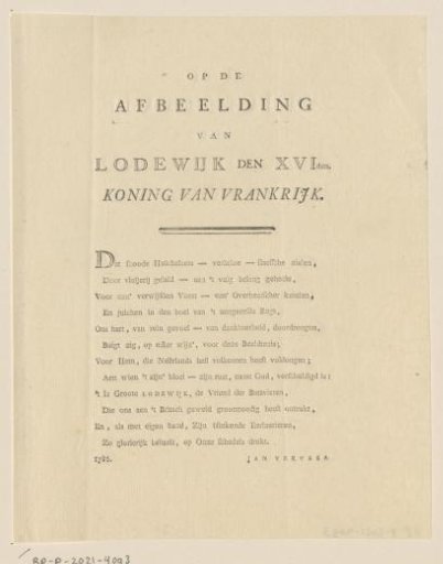 Poem on a Portrait of Louis XVI of France