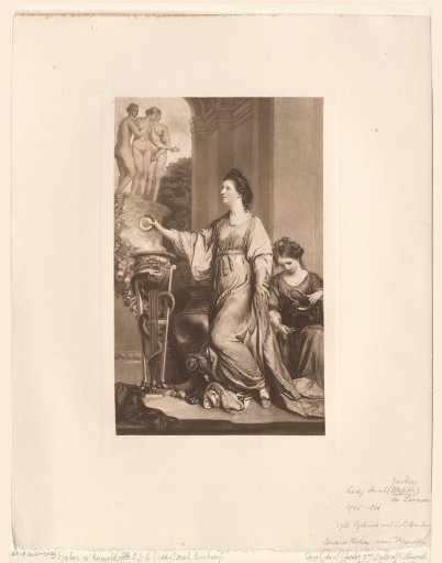 Portrait of Sarah Lennox Offering Sacrifice to the Three Graces