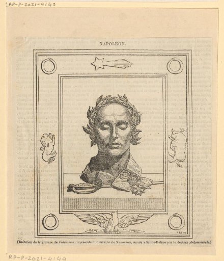 Death mask of Napoleon I Bonaparte, Emperor of France
