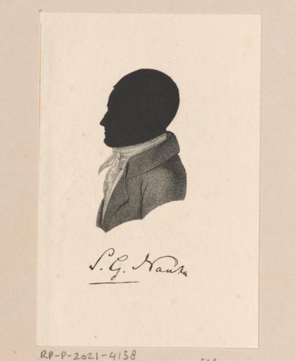 Silhouette portrait of Sicco Godefridus Nauta