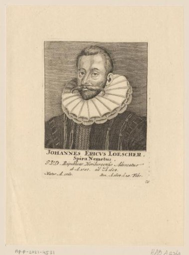 Portrait of Johann Erich Loescher