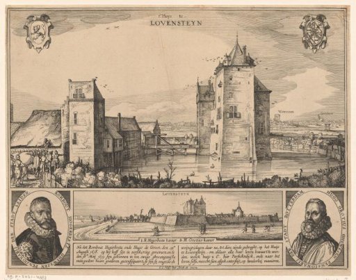 Loevestein Castle where Rombout Hogerbeets and Hugo de Groot were imprisoned, 1619