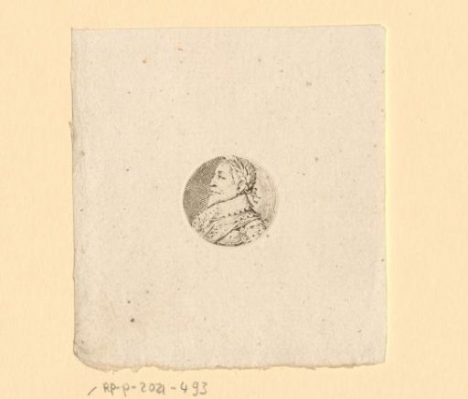 Portrait of Gustav II, King of Sweden, as a design for a commemorative medal