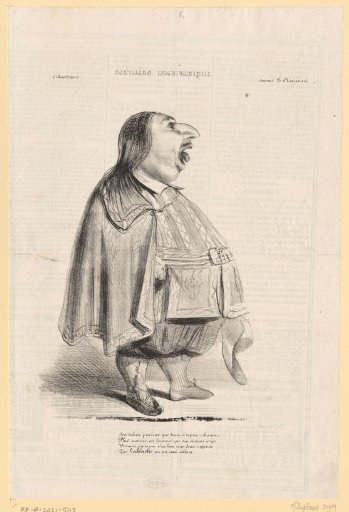 Caricature of Luigi Lablache