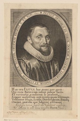 Portrait of Festus Hommius at the age of 44