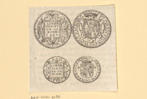 Medals with Inscription and Coat of Arms of Floris van Pallandt, Count of Kuylenburg
