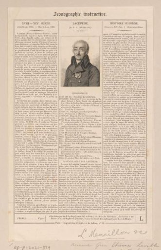 Portrait of Bernard Germain de Lacépède