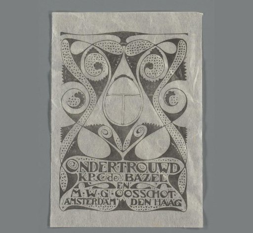 Banns of marriage of Karel de Bazel and M.W.G. van Oosschot