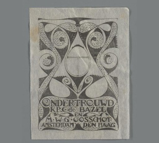 Banns of marriage of Karel de Bazel and M.W.G. van Oosschot