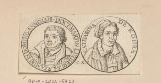 Front and Back of a Medal with the Portraits of Martin Luther and Katharina von Bora