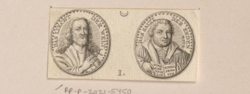 Obverse and reverse of a medal with Christ and the portrait of Martin Luther