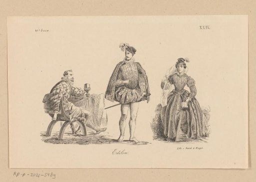 Noble people in sixteenth-century clothing
