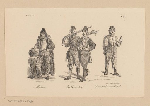 Sailor, infantryman and Zeeland marine in sixteenth-century clothing