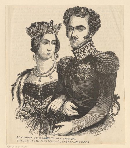 Portrait of Oscar I, King of Sweden and Norway and Joséphine de Beauharnais
