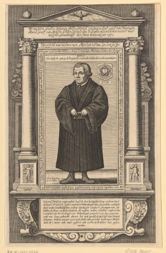 Memorial monument to Martin Luther in the Castle Church at Wittenberg