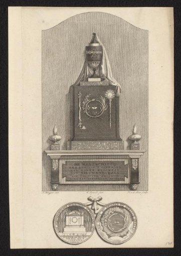 Monument to Jan Nieuwenhuyzen in the Great Church at Monnickendam and Medal