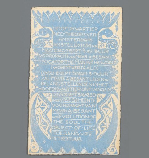 Announcement of two lectures by A. Besant