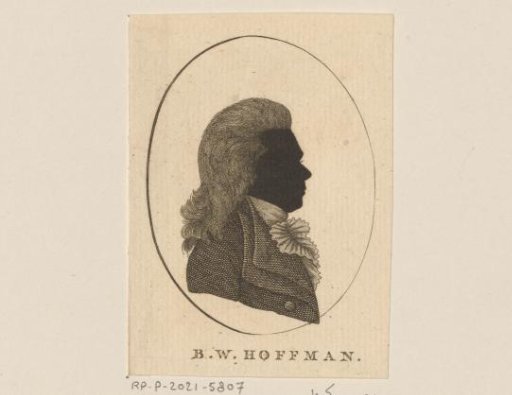 Silhouette portrait of Bernardus Wilhelmus Hoffman