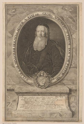 Portrait of Jöran Andersson Nordberg at the age of 64