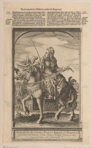 Equestrian portrait of Margaret of Parma