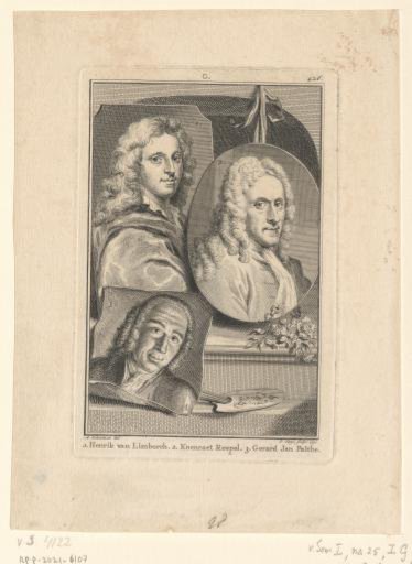 Portraits of Hendrik van Limborch, Coenraet Roepel and Gerhard Jan Palthe