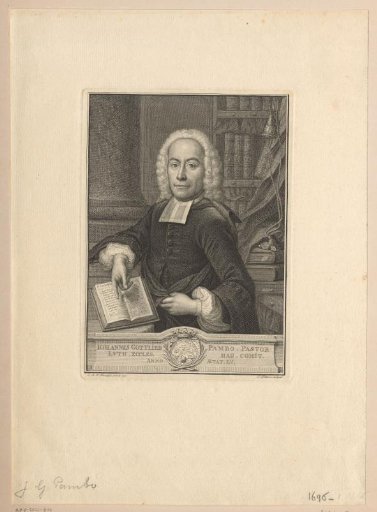 Portrait of Johann Gotlieb Pambo at the age of 55