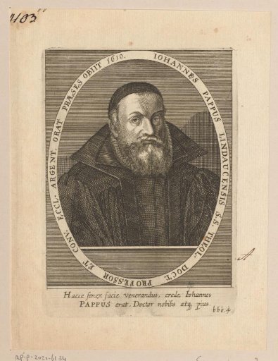 Portret van Johannes Pappus