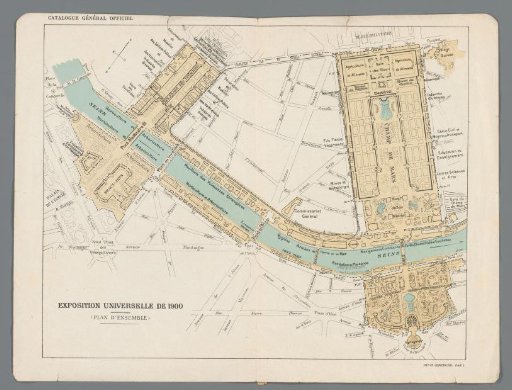 Overview map of the World's Fair 1900 in Paris