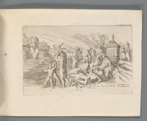 Silenus on a donkey supported by a satyr