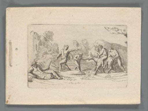 Dancing and music-making bacchantes