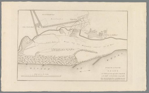 Map of the dike breach under Oosterhout, 1809
