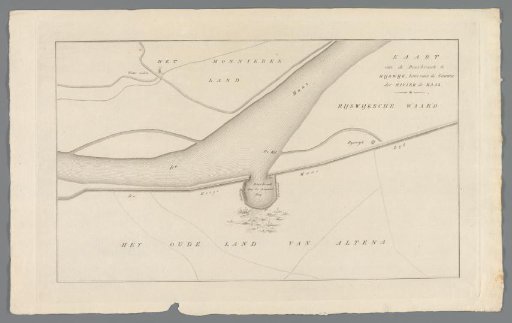 Map of the dike breach at Rijswijk, 1809
