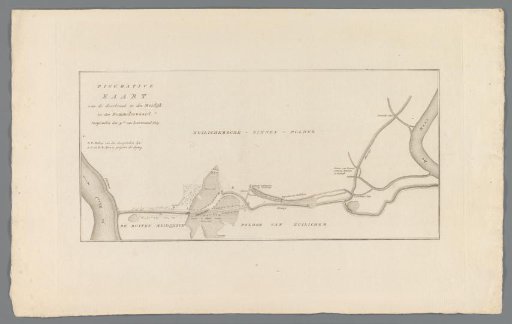 Map of the flood-affected area in the middle of the Netherlands, 1809