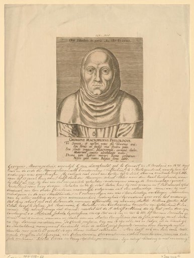 Portrait of Georgius Macropedius
