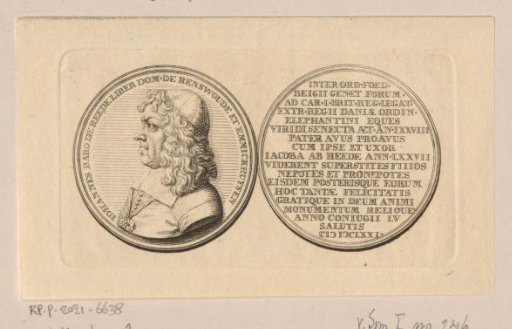 Medal with portrait of Johan baron van Reede van Renswoude