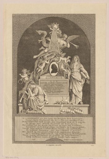 Monument with the silhouette portrait of Daniel Albert Reguleth