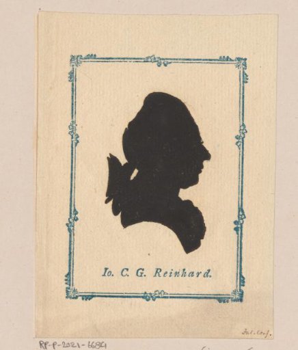 Silhouette portrait of Johann Carl Gebhard Reinhard