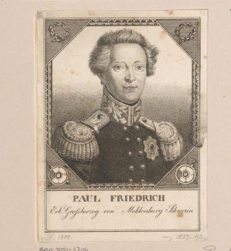 Portrait of Paul Friedrich of Mecklenburg-Schwerin