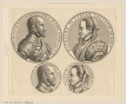 Medal with Portraits of Philip of Montmorency, Count of Horn, and Walburgis of Nieuwenaar, Countess of Horn