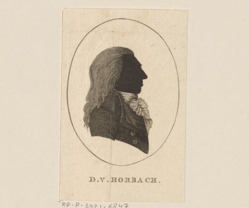 Silhouette portrait of Diderik van Horbag