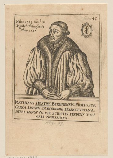 Portrait of Matthäus Hostus
