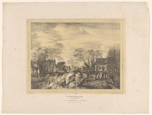 Second Breakthrough between Werkendam and the Works on 17 and 18 January 1849 / View from the West Side