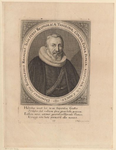 Portrait of Johann Rudolf Rahn I at the age of 60