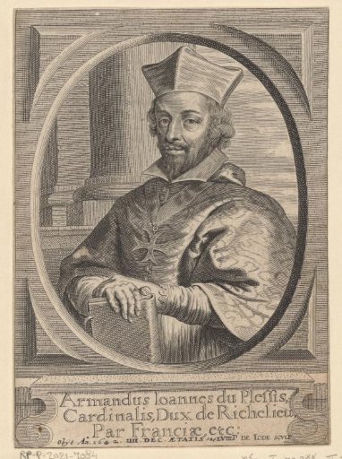 Portrait of Armand-Jean du Plessis, Duke of Richelieu, at the age of 58