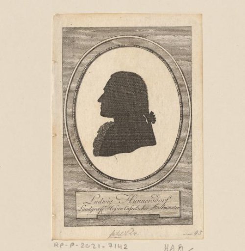 Silhouette portrait of Ludwig Hünersdorf