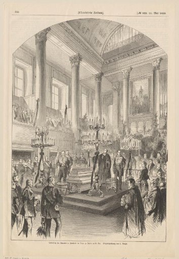 Funeral ceremony of Alexander von Humboldt in the Cathedral of Berlin