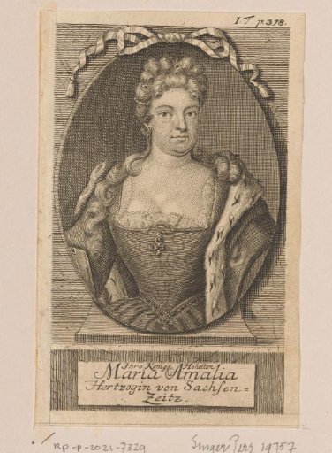 Portrait of Maria Amalia of Brandenburg