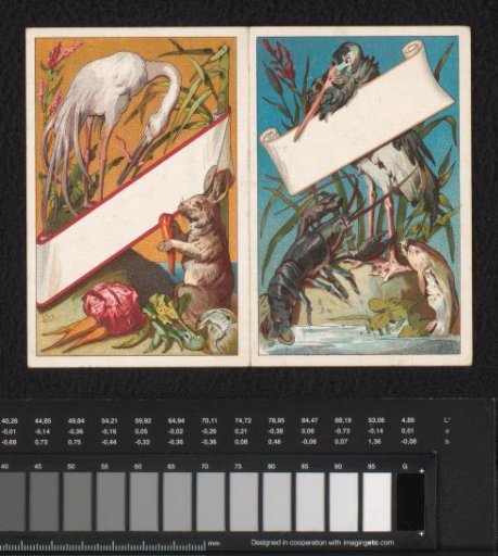 Menu card with animal theme